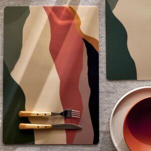 SIMONS Colourful Waves Vinyl Placemats Set of 2